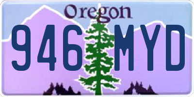 OR license plate 946MYD