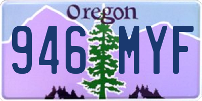 OR license plate 946MYF