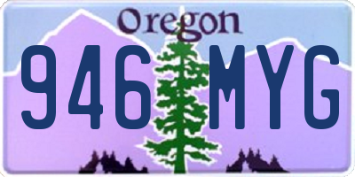 OR license plate 946MYG