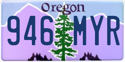 OR license plate 946MYR
