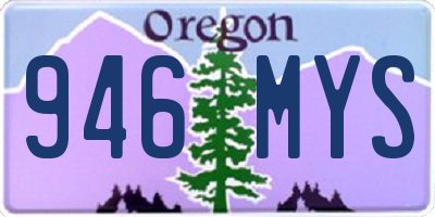 OR license plate 946MYS
