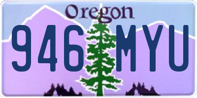 OR license plate 946MYU