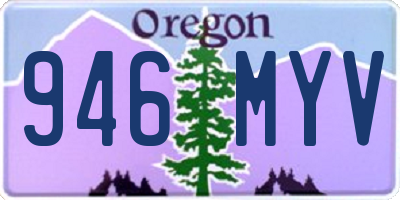 OR license plate 946MYV