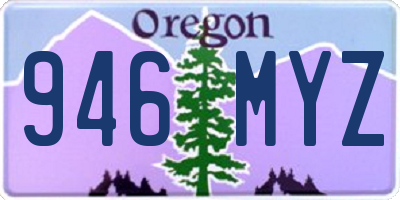 OR license plate 946MYZ