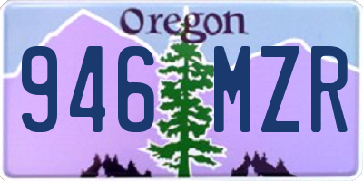 OR license plate 946MZR