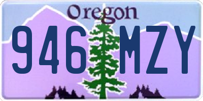 OR license plate 946MZY