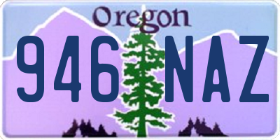 OR license plate 946NAZ