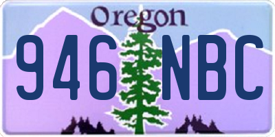 OR license plate 946NBC