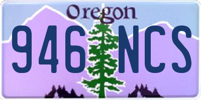 OR license plate 946NCS
