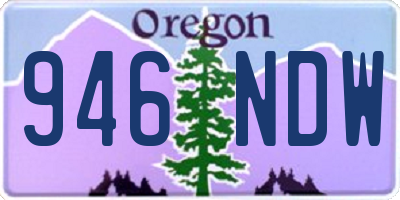 OR license plate 946NDW
