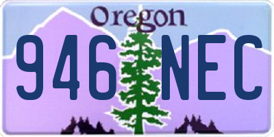 OR license plate 946NEC