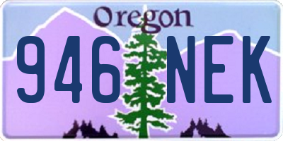 OR license plate 946NEK