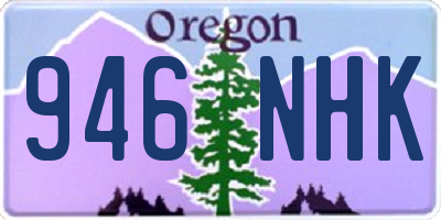 OR license plate 946NHK