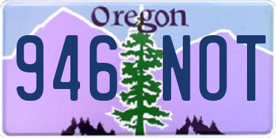 OR license plate 946NOT