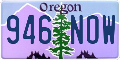 OR license plate 946NOW