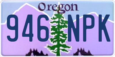 OR license plate 946NPK