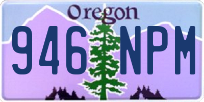 OR license plate 946NPM