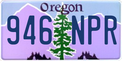 OR license plate 946NPR