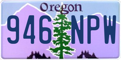 OR license plate 946NPW