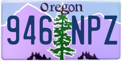 OR license plate 946NPZ