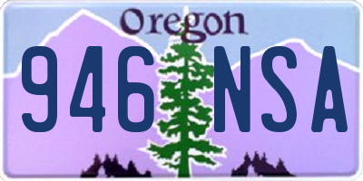 OR license plate 946NSA