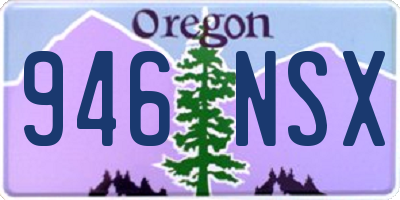 OR license plate 946NSX