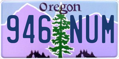 OR license plate 946NUM