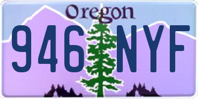 OR license plate 946NYF