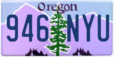 OR license plate 946NYU