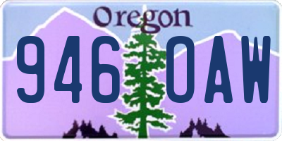 OR license plate 946OAW