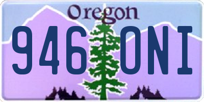 OR license plate 946ONI
