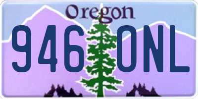 OR license plate 946ONL