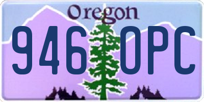 OR license plate 946OPC
