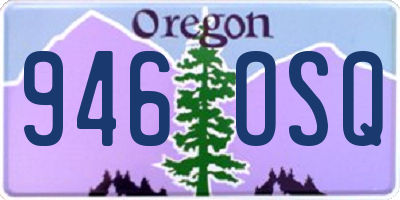 OR license plate 946OSQ