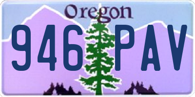 OR license plate 946PAV