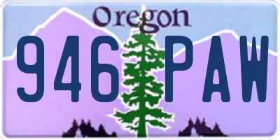OR license plate 946PAW