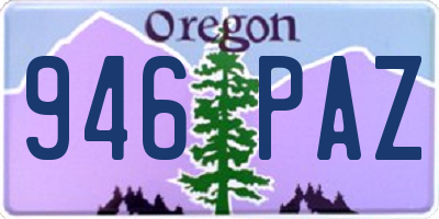 OR license plate 946PAZ
