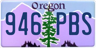 OR license plate 946PBS