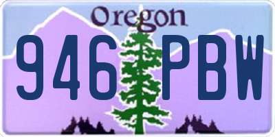 OR license plate 946PBW