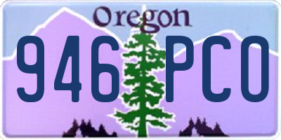 OR license plate 946PCO