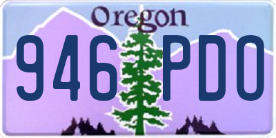 OR license plate 946PDO