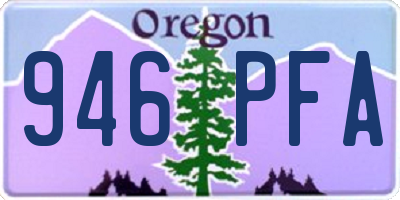 OR license plate 946PFA