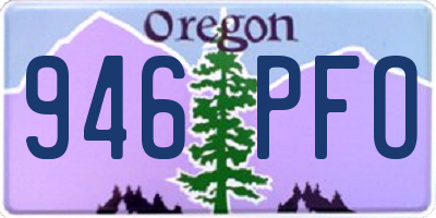 OR license plate 946PFO
