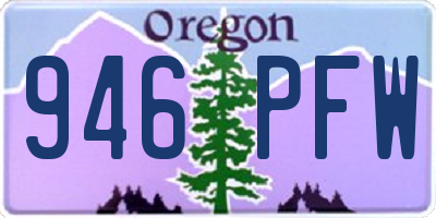 OR license plate 946PFW