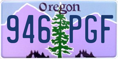 OR license plate 946PGF