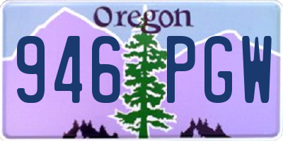 OR license plate 946PGW