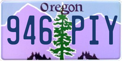 OR license plate 946PIY