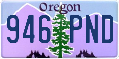 OR license plate 946PND