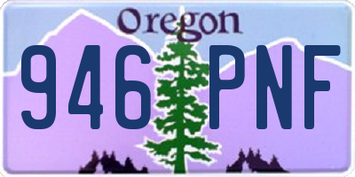 OR license plate 946PNF