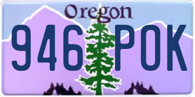 OR license plate 946POK